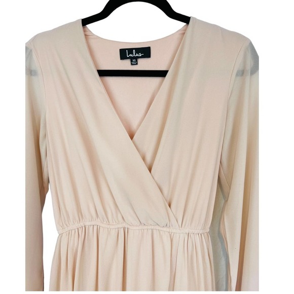 Lulu’s Wondrous Water Lilies Blush Pink Long Sleeve Maxi Dress - Picture 8 of 14